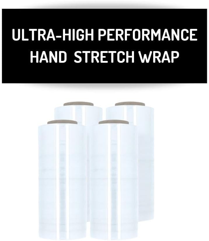 Stretch Film Wrap 12" x 1250ft - 70 Gauge - Clear Cast Pallet Stretch Wrap Film